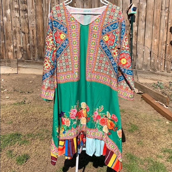 Dresses & Skirts - Colorful Boho Festival Dress 14-16